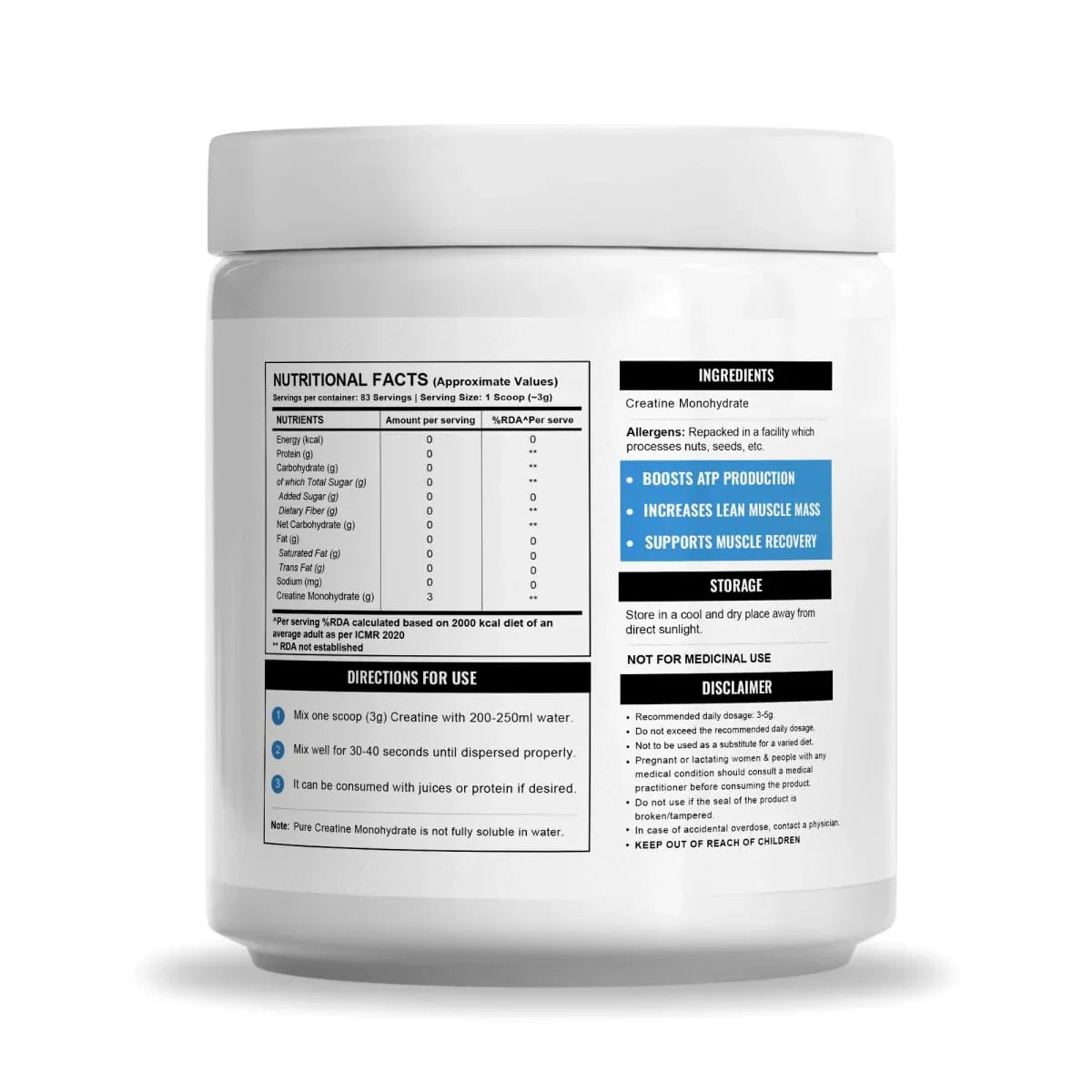 Well core creatine 250grams