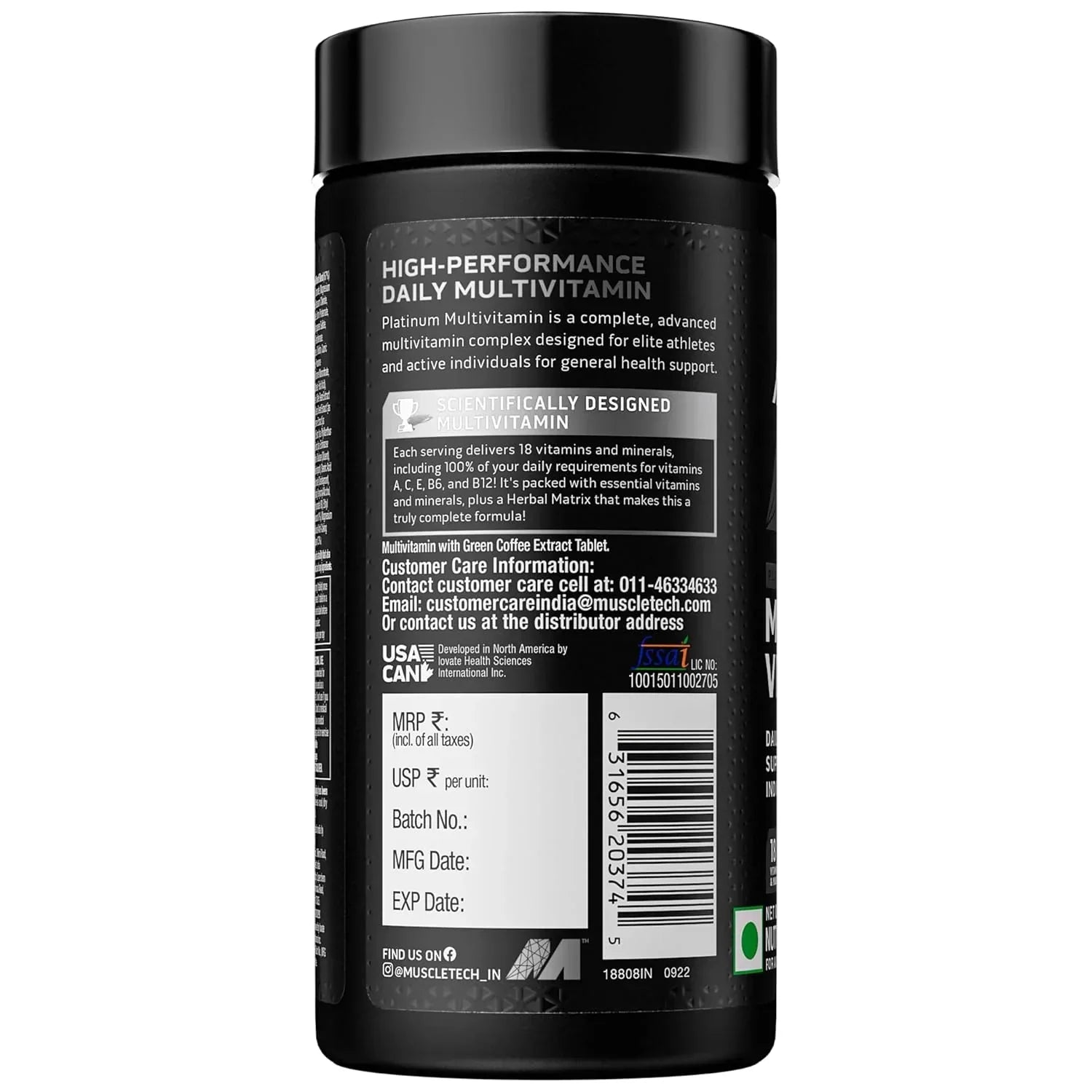 Muscle tech multivitamin