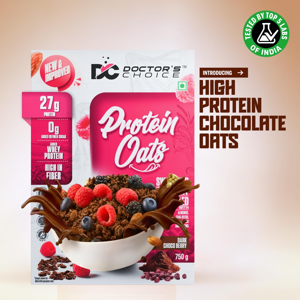 Doctors Choice High Protein Oats 750g