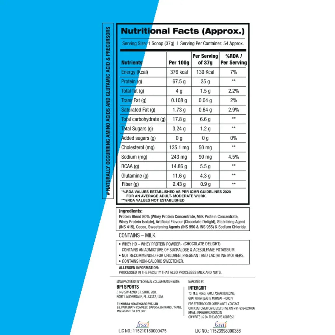 BPI Sports Whey Protein Powder