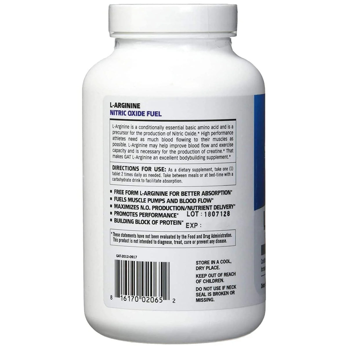 GAT L-ARGININE 180 TAB