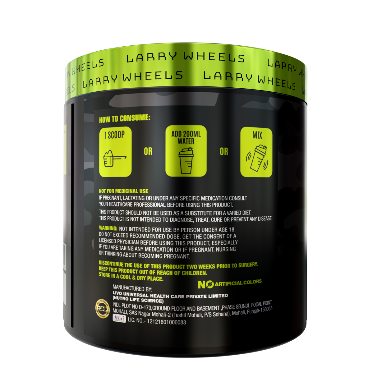 LARRY WHEELS GLUTAMINE 250 GRAMS