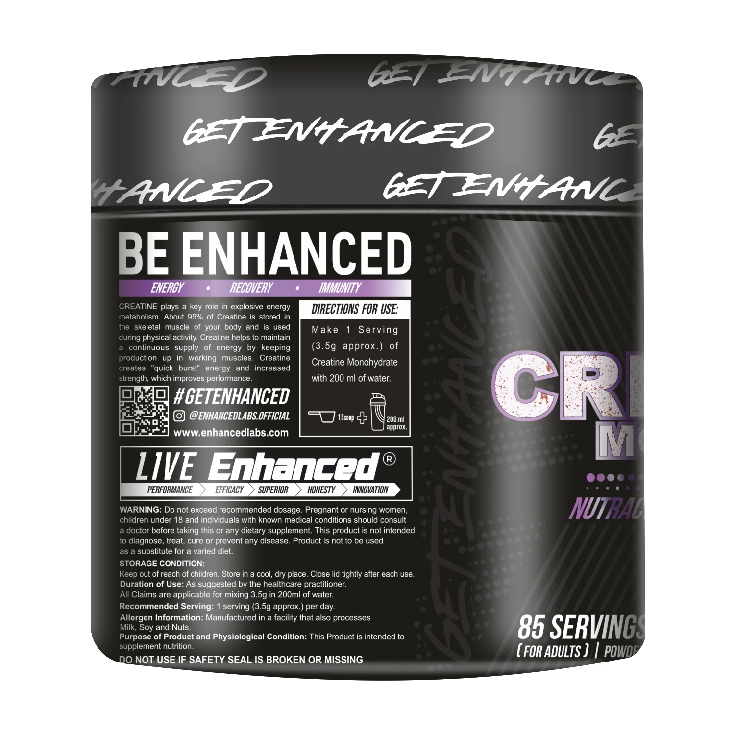 Enhance creatine 250grams