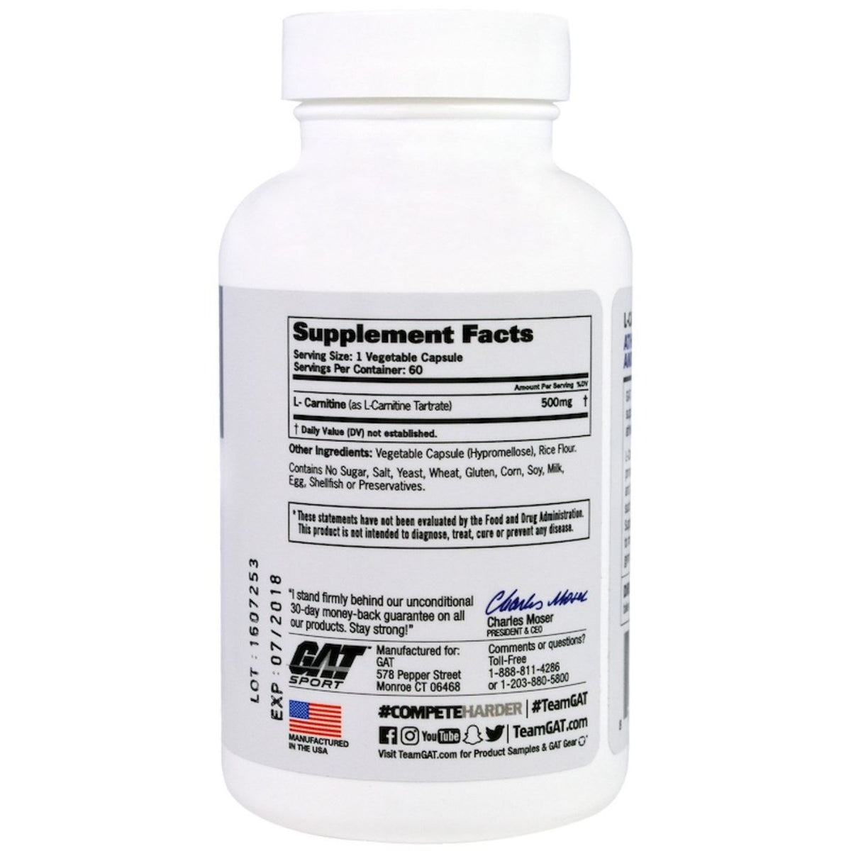 GAT L CARNITINE 60 CAPS